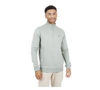 (L, Mineral Green) Brave Soul Mens Quarter Zip Sweatshirt