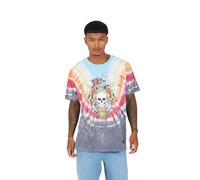 (L, Multicoloured) Brave Soul Mens Tie Dye Crew Neck Oversized T-Shirt