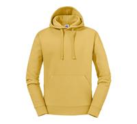 (L, Mustard Yellow) Russell Mens Authentic Plain Hoodie