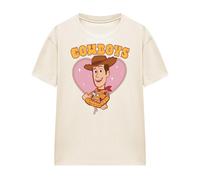 (L, Natural) Toy Story Womens/Ladies Cowboys Heart T-Shirt