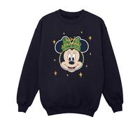 (L, Navy Blue) Disney Womens/Ladies Minnie Mouse Happy Christmas Sweatshirt