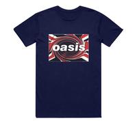(L, Navy Blue) Oasis Unisex Adult Union Jack T-Shirt