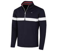 (L, Navy) Calvin Klein Mens 2026 Scale CK Insul-Lite 1/2 Zip Golf Sweater