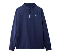Ellesse Mens Musica Quarter Zip Long-Sleeved T-Shirt - Navy - L - Navy - 82% Polyamide/18% Elastane