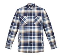 Regatta Mens Thamos Checked Long-Sleeved Shirt - Navy/Gold Sand - Navy/Gold Sand - L