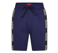 (L, Navy) Hugo Boss Mens Cotton Blend Side Logo Sweat Shorts
