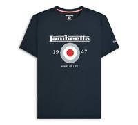 (L, Navy) Lambretta Mens Classic Target Short Sleeve T-Shirt
