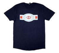 (L, Navy) Oasis Oblong Target Band Logo T Shirt