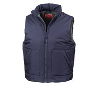 (L, Navy) Result Unisex Adult Fleece Lined Gilet