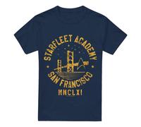 (L, Navy) Star Trek Mens Bridge Collegiate T-Shirt