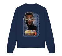 (L, Navy) Star Trek Unisex Adult Geordi La Forge Sweatshirt