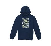 (L, Navy) Star Wars Mens Yoda Best Dad Comic Hoodie