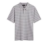 (L, Navy) Ted Baker Mens Striped Waffle Knit Polo Shirt