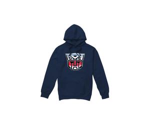 (L, Navy) Transformers Mens Autobot Airbrush Logo Hoodie
