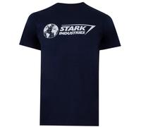 (L, Navy/White) Marvel Mens Stark Industries Logo T-Shirt