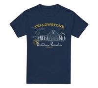 (L, Navy) Yellowstone Mens Dutton Ranch Helicopter T-Shirt