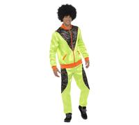 (L, Neon Green) Smiffys Mens 1980s Retro Costume Suit