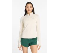 New Balance Womens Athletics Heat Grid Half Zip Fleece White Size L