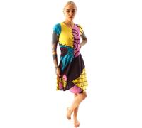 (L) Nightmare Before Christmas Sally Women's Short Sleeve Costume Dress