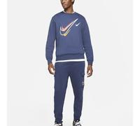 (L) Nike Mens Multi Swoosh Blue Crew Neck Full Tracksuit