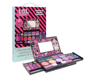 L.O.L Surprise! All-in-One Kids Cosmetic Compact Set Includes Washable Lip Gloss, Eye Shimmer, Cheek Shimmer, Brushes Colorful Portable Beauty Set for Girls, Kids, and Toddlers Ages 5+ by Townley Girl