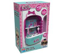 L.O.L Surprise Born 2 Travel Glitzy Suitcase With Built-in Mirror- Free Wheeling Case with Kids Safe Beauty Accessories and Make-up, for Kids