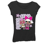 L.O.L. Surprise! Girls BFFs Short Sleeve T-Shirt 4-16, Black, 7-8
