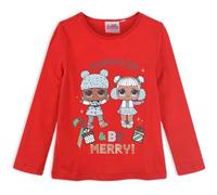 L.O.L Surprise! Kids Girls Dolls Christmas Winter Theme Long Sleeve T-Shirt Ages 5-10 (UK, Age, 7 Years, Regular, Red)