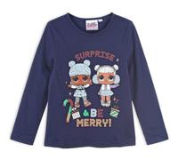 L.O.L Surprise! Kids Girls Dolls Christmas Winter Theme Long Sleeve T-Shirt Ages 5-10 (UK, Age, 8 Years, Regular, Navy)