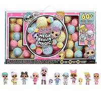 L.O.L. Surprise Mega Ball Magic - 12 Collectible Dolls, 60+ Surprises, 4 Unboxing Experiences - Squish Sand, Bubbles, Gel Crush, Shell Smash - Mix and Match Fashions - Great for Girls and Boys Ages 3+