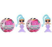 L.O.L. Surprise! Mermaids Makeover Magic Baby Sisters - Colour-Changing Mermaid Tail with Shell Display Ball, 6 Dolls to Collect - for Ages 4+ Years, Series 1 (Pack of 2)
