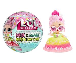 L.O.L. Surprise! Mix & Make Birthday Cake Tots - With Collectible Doll, DIY Cake Dress, Cake Making and Decorating, Ingredients and Glitter Sprinkles - Cake Dress Doll - Great for Girls Ages 3+