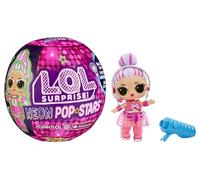 L.O.L. Surprise! Neon Pop Stars Tots - 1 Doll with Magical Blacklight Surprises, Blind Packaging, 7 Tots to Collect, Each with Neon Decals and Accessories, Ideal Present for Kids Ages 4+