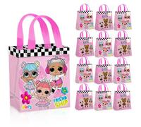 L.O.L. Surprise! Party Favor Bags for Kids Birthday 12 Pack Bundle | Mini 8" LOL Party Goodie Bags, Bulk Reusable Tote Canvas Gift Bags - LOL Surprise Party Supplies for Boys, Girls
