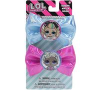 L.O.L Surprise! Townley Girl Glittery LOL Puffy Icons Hair Bow set in Metallic Pink and Light Blue Color for Kids Tweens Girls, Ages 5+ perfect for Parties, Sleepovers and Makeovers (2 CT)