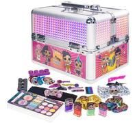 L.O.L Surprise! Townley Girl Train Case Cosmetic Makeup Set Includes Lip Gloss Eye Shimmer Nail Polish Hair Accessories & more! for Kids Girls