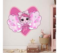 L.O.L Surprise! Wall Sticker - Fairies Miss Rainbow Pink Wall Decal Art (60cm Width x 50cm Height)