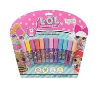 L.O.L Surprise12 Piece Plant Based Lip Gloss, Girls Party Favours, First Makeup Set for Girl, Perfect for Parties, Sleepovers and Birthday Gifts, Ages 3+, by Townley Girl