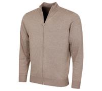 (L, Oat Marl) Calvin Klein Mens 2026 Cleveland Full Zip Premium Golf Sweater