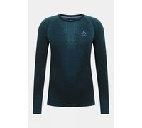 L Odlo Mens Blackcomb Eco Crew Neck Base Layer Top Mid Blue Size