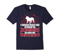 (L) Olde English Bulldog and Zombies Halloween Gifts T Shirt-Father's Day