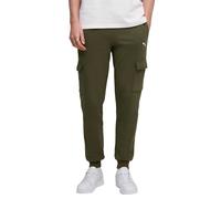 (L, Olive) Puma Mens Fleece Small Logo Cargo Trousers