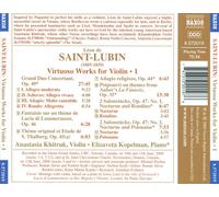 L‚ON DE SAINT-LUBIN: VIRTUOSO WORKS FOR VIOLIN, VOL. 1 NEW CD