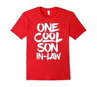 (L) One Cool Son-in-Law T Shirt - Mom Dad Wedding Gift Tee-Father's Day