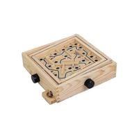 (L, One size) Wooden Maze Game With Two Steel Marbles Puzzle Game