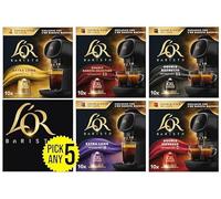 L’OR BARISTA XXL Coffee Capsules Pick Any 5 packs from 5 Blends: L'OR Extra Long Intensity 5, Double Ristretto, Double Barista Selection, Double Espresso,Extra Long Intensity 8.