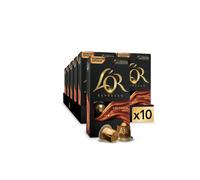 L?OR Espresso Coffee Colombia Intensity 8 ? Nespresso?* Compatible Aluminium Coffee Capsules - 10 Packs of 10 Capsules (100 Drinks)