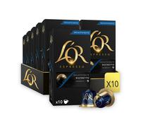 L?OR Espresso Coffee Ristretto Decaffeinato Intensity 9 ? Nespresso?* Compatible Aluminium Coffee Capsules - 10 Packs of 10 Capsules (100 Drinks)