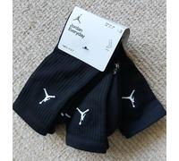L or XL NIKE AIR JORDAN DRI-FIT Cushioned Black CREW Basketball SOCKS niketop
