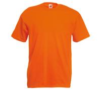 (L, Orange) Fruit Of The Loom Mens Valueweight Short Sleeve T-Shirt